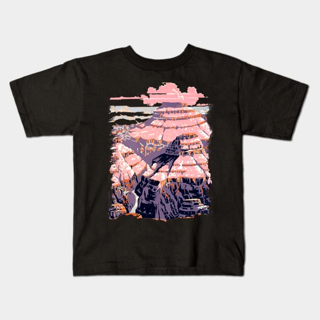 Grand Canyon Desert Scenery Nature Outdoors Kids T-Shirt by encycloart